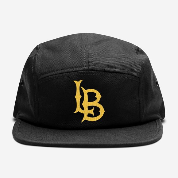 Team Fans Other - NEW Long Beach State LB Logo 5 Panel Camper Strapback Hat BLACK